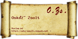 Oskó Zsolt névjegykártya